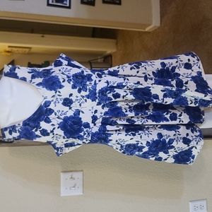 Blue floral dress